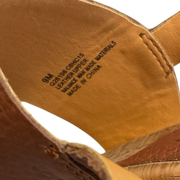 Kork Ease Sandals Minihan Tan Pebble Leather Womens Size 8M Cork Wedge Comfy - Picture 9 of 14